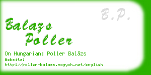 balazs poller business card