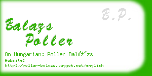balazs poller business card